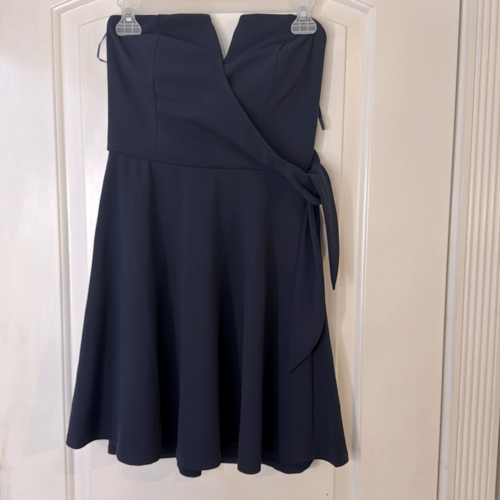 Navy blue wrap dress